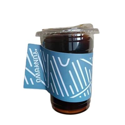 China Recycled Materials Custom Design Printed Paper Coffee Cup Sleeve With Handle for sale