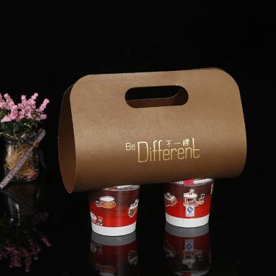 China Recyclable Cup Carrier Paper Cup Holder Carrier Paper Coffee Cup Holder , Coffee Carry Trays for sale