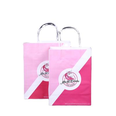 China Recyclable Personalized Logo Print Wedding Favor Bags Candy Bags Kraft Paper Bag for sale