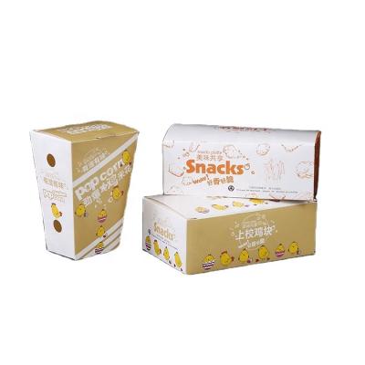 China Small disposable foldable paper box for fast food packaging with custom print for sale