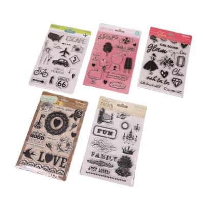 China Diary Decoration PVC Transparent Soft Rubber Stamp EVA TPR DIY Custom Design Stamp for sale