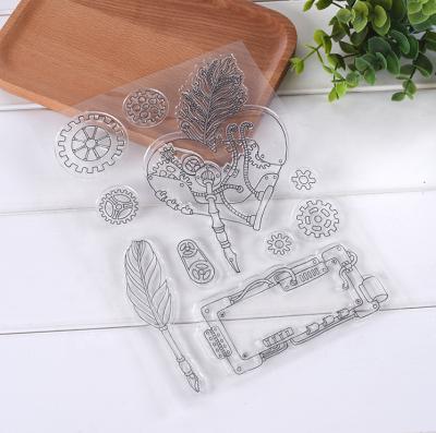 China Diy Customizable Rubber Stamp EVA Diary Notebook Clear Stamp Diary Decoration for sale