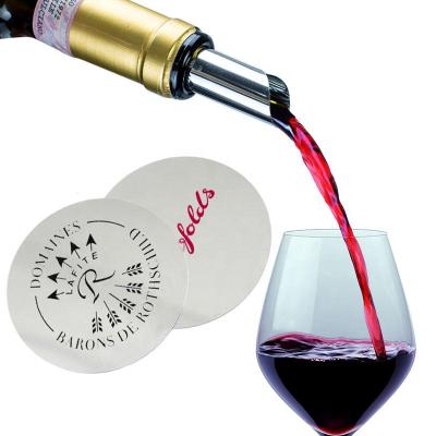 China Sustainable Disc Pourer Wine Whiskey Foil Pourers Stop Drop Spout Wine Tasting Party Bar Tools Wine Pourer for sale