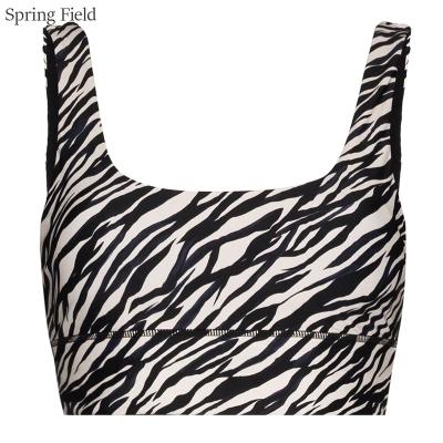 China High End Breathable SF Yoga Legging Bra Suit With Animal Zebra Printing Custom Made Fitness Legging Bra Set for sale