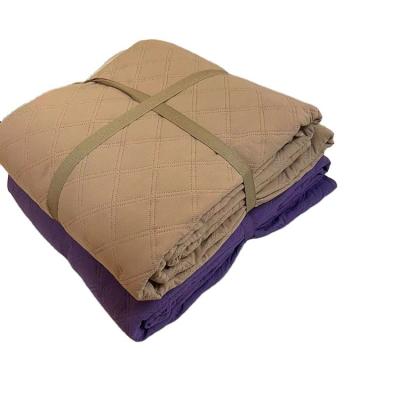 China Simple Hot Sell Cheap Price Ultrasonic Thin Polyester Summer Quilt Blanket for sale