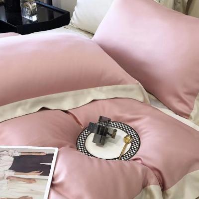 China New Anti-static High Quality Luxury Fabric New Bedding Material Sheet Set Large Quantity 100S Lyocell High Density Duvet Cover Set for sale