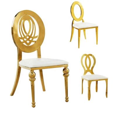 China (Size) Modern Fine Adjustable Hot Selling Quality Round Italian Back Elegant Metal Frame Wedding Chairs for sale