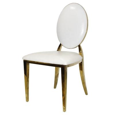 China (Other)New Design Adjustable Wholesale Gold Stacked Design PU Velvet Round Backrest Hotel Banquet Leather Chair for sale