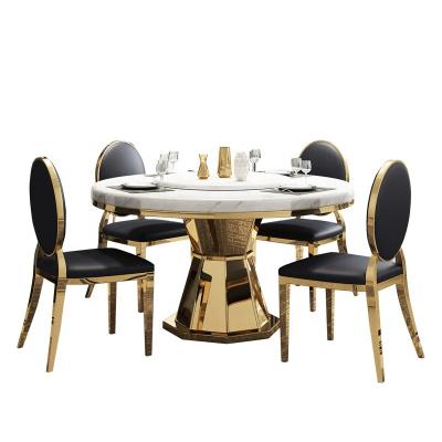 China Adjustable (other) the latest high-quality round kitchen table is durable and the most favorable price is the ultra-modern table furniture marble table for sale