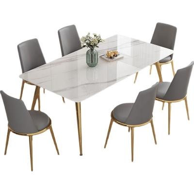 China (Others)Adjustable Hot Selling High Quality Modern Marble Table Dining Table and Chair Set for 6 for sale