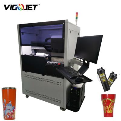 China Digital Round Glass Cylinders Drink Bottle / Wine Cup Printing 360 Way Rotary Glass Machine for sale