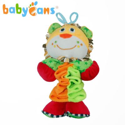 China Baby Gifts & Baby Toys Babyfans Musical Animal Pull String Lion Baby Rattle Soft Baby Stuffed Free Sample for sale