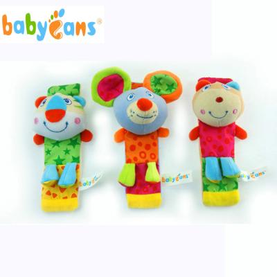 China Soft Toy Babyfans Soft Plush Baby Wrist Rattle Custom Toy Soft Animal Wrist Band for sale