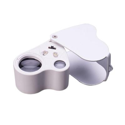 China ABS 30X 60X LED Lighted Illuminated Jewelers Magnifying Glass for sale