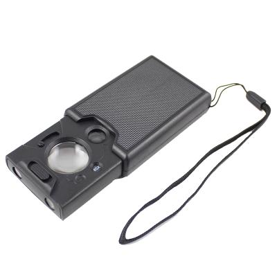 China Plastic and Glass Lens 30x, 45x, 60x LED Magnifier with Money Detecting Function for sale