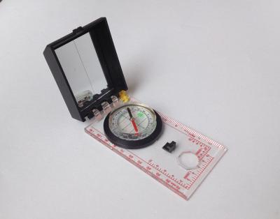 China Mini Ruler Map Scale Mirror Navigation Compass Pointing Guide for sale