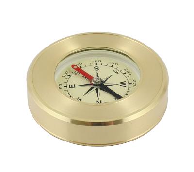 China 57mm Metal Gold Pocket Zinc Alloy Compass for sale