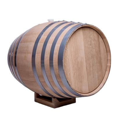 China 13.5L liquor whiskey barrel dispenser, oak aging barrel, wooden barrel bucket with tap and rack for sale