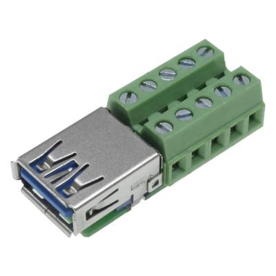 China Copper USB 3.0-A Buchse & Solderless Terminal Block 10pin Adapter for sale