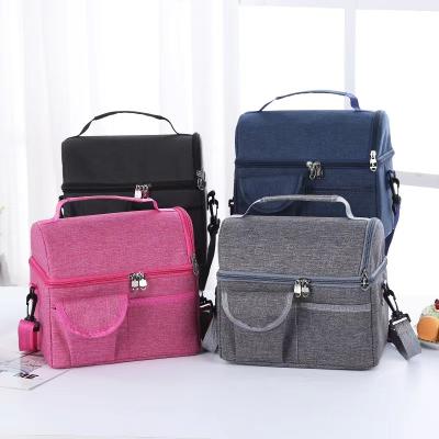 China New Design Waterproof Double Layers Food Cooler Bag Large Capacity Milk Cooler Bag for sale