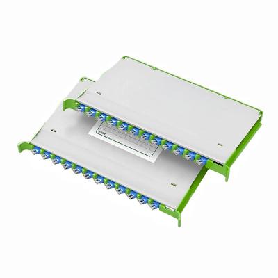 China FTTH PON CATV OEM Rack Mount 12 Core Port ODF with Splice Tray Optical Fiber Distribution Frame Fiber Optic Patch Panel ODF for sale