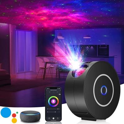 China Eco-friendly Smart Starry Sky Projector WiFi Laser Projector Star Waving Tuya Night Light Led APP Compatible Alexa Wireless Control Colorful for sale