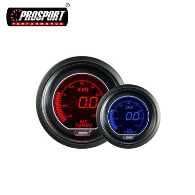 China Plastic 52mm Four Color LCD Display Turbo Must Have Two Tone 12V Digital Electronic Thrust Gauge For Car Auto Auto for sale