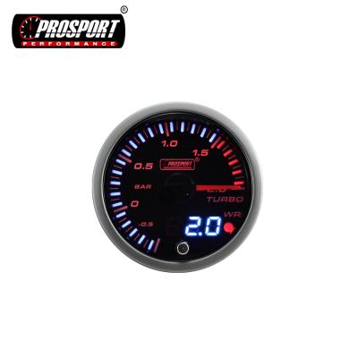 China Dual Sight 52mm 2 Color LED Electronic Auto Boost Meter Turbo Pressure Gauge For Auto Car Automobile for sale