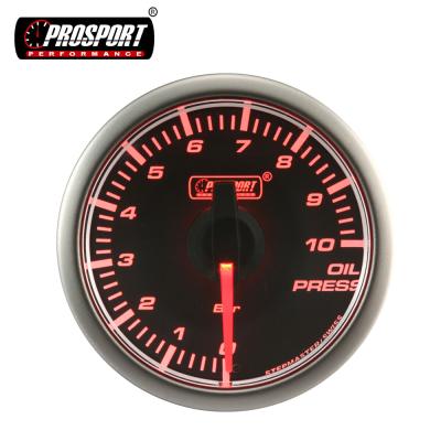 China 45mm Prosport Mini Oil Press Gauge 45mm Black Face PSI Electric Racing BAR Car for sale