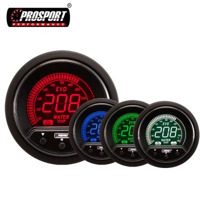 China Digital LCD Show Digital 52mm Automobile Meter Gauge 4 Colors LCD Vehicle Car Water Temperature Gauge for sale