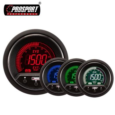 China 4 Color Pyrometer Car Gauge Exhaust Gas Temperature Digital JPT Gauge Waterproof Connector 52mm for sale