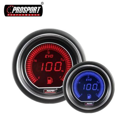 China LCD Display 52mm Two Tone Universal Electrical Car Meter Fuel Tank Oil Level Gauge for sale