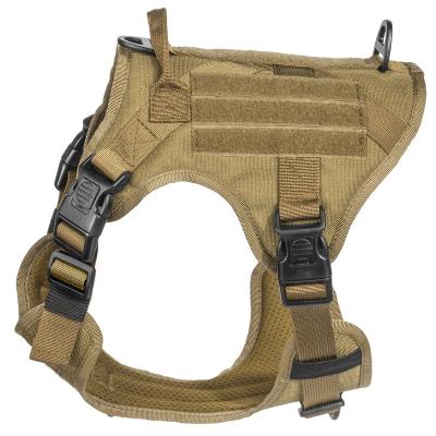 China Padded Tactical Dog Harness No Harness Adjustable Military Police Training Pull Dog Military Tactical Dog Harness for sale