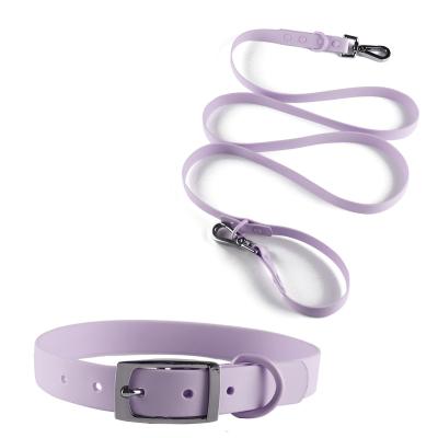 China Reflective Waterproof Durable PVC Webbing Dog Collar Leash Heavy Duty Custom Nylon Coated Dog Collar for sale