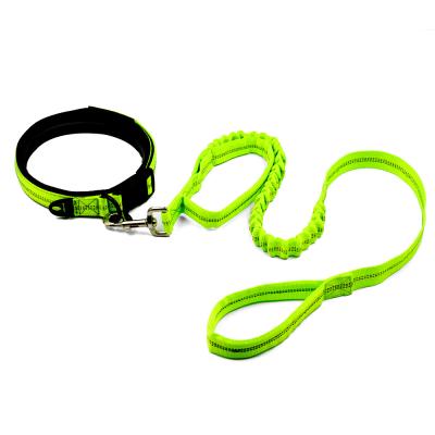 China Personalized Fashion Dog Harness with Vest and Leash Collars Set Led Light Up Dog Leash Set for sale