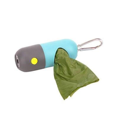 China Viable Plastic Capsules Bones Form Dog Cat Poop Bags And Dispenser With Carabiner for sale