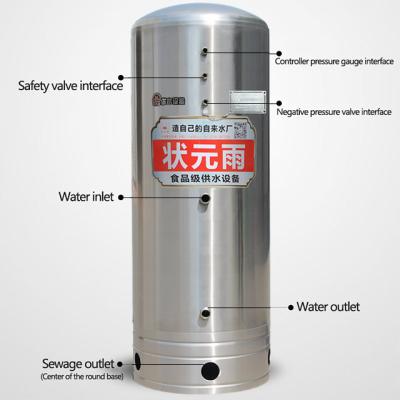 China Home / hotel /industry /food store /hotel /industry /food home shop no tower pressure water tank for sale