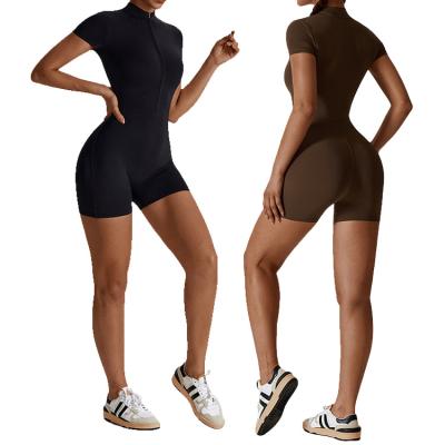 China QUICK DRY 2024 Sexy Back Romper Yoga Bodysuit Fitness Wear Casual Flare Leggings Pant Jumpsuit Gym Clothes For Women Workout Clothing for sale