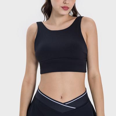 China QUICK DRY 2024 Custom Workout Clothing Nylon Spandex Breathable Soft Sports Gym Wear Women High Impact Sports Bra Sexy Back Bra Crop Tops for sale