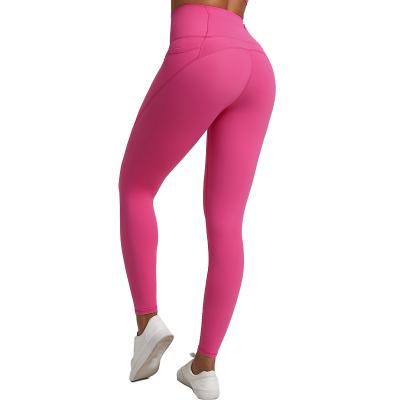 China Anti-wrinkle Wholesale High Waist Gym Sports Leggings Tight Butt Lifting Fitness Pants Seamless Yoga Wear Women Leggings Pants for sale