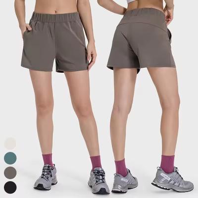 China Anti-wrinkle Summer Cool Fabric Breathable Casual Outdoor Running Shorts Quick Dry Drawstring Gym Fitness Shorts Sports Shorts For Women for sale