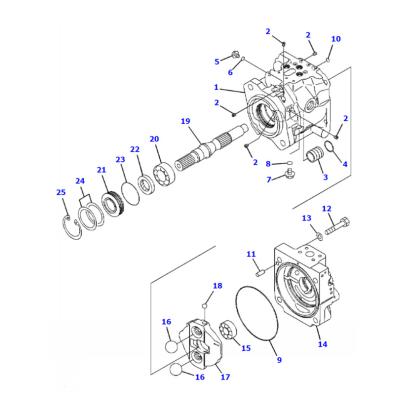 China Excavator WA470 WA470-6S WA480 WA480-6S 708-1W-00771 7081W00771 Hydraulic Pump Assembly For Komatsu Wheel Loaders for sale