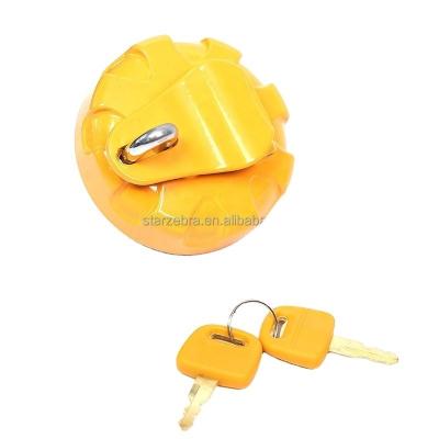 China SH200 Anti-theft Fuel Cap Diesel Fuel Tank Cover for Yellow Excavator Sumitomo Excavator Yellow Sumitomo Engine Parts for sale