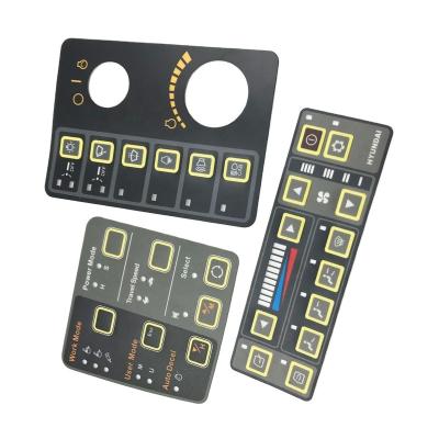 Cina STAR ZEBRA 210LC-7 Plastic PVC PP PC Control Panel Car Dashboard Sticker Excavator Part for Hyundai Sticker Control Panel Sticker in vendita