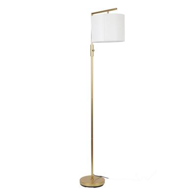 China Contemporary Amazon Best Selling Black Floor Lamp With Fabric Shade Foot Switch Home Decoration Near Sofa Floor Lamp For Living Room for sale