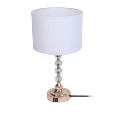 China Lighting Works Hot Sale Modern Lead Crystal Table Lamp With Metal Base Bedside Lamp With 2 USB Ports 3 Way Dimmable Table Lamp Home Decor for sale