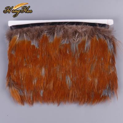 China Feather Factorynatural Feather Pheasant Feathers Trim Fringe Decorative Feathers Lace Up For Crafts for sale