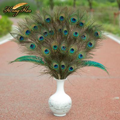 China Home Decoration Adorn Band Hats Wholesale Natural 25-30cm Peacock Feather For Sale Cheap Decorative Feathers for sale