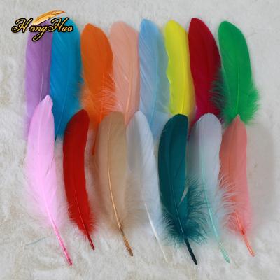 China Opens 15-20cm 35 colors painted colorful dyed goose feathers are smooth and thick for sale decorative feathers for sale