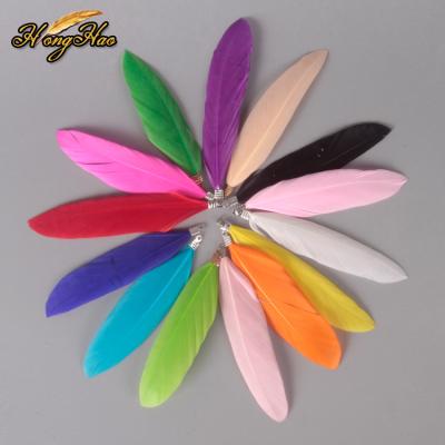 China Hot Sale Goose Quill Feather Decoration Accessories Colorful Goose Feathers For Dreamcatchers for sale